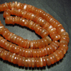 Gorgeous High Quality - So Gorgeous - PEACH MOONSTONE - Smooth Tyre wheel Shape Beads 15 inches Long strand size - 6 - 5 mm approx